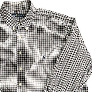 Ralph Lauren Big & Tall 2XB Checkered Button Down Long Sleeve Shirt Men's‎